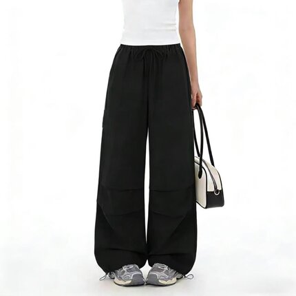 魔悦男女情侣同款工装裤2026春夏新款休闲运动裤两穿阔腿裤【2】