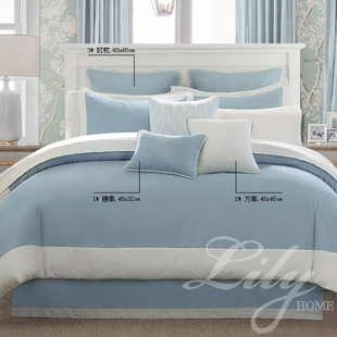 特纳卡床品配套全棉靠垫 欧枕 枕套 床裙 含芯 包邮可定制