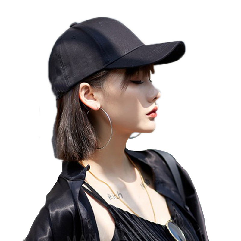 帽子假发一体时尚女鸭舌帽全头套式网红潮流中长发短发真发直发套