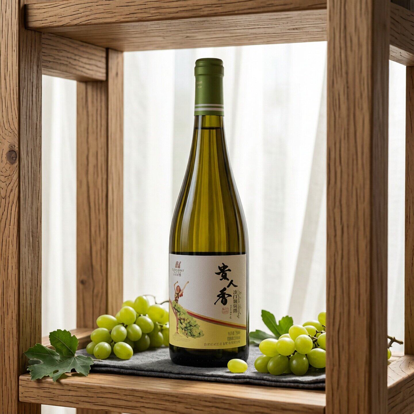 甘肃红桥庄园贵人香冰酒甜型葡萄酒晚收白葡萄红酒750ml两支包邮