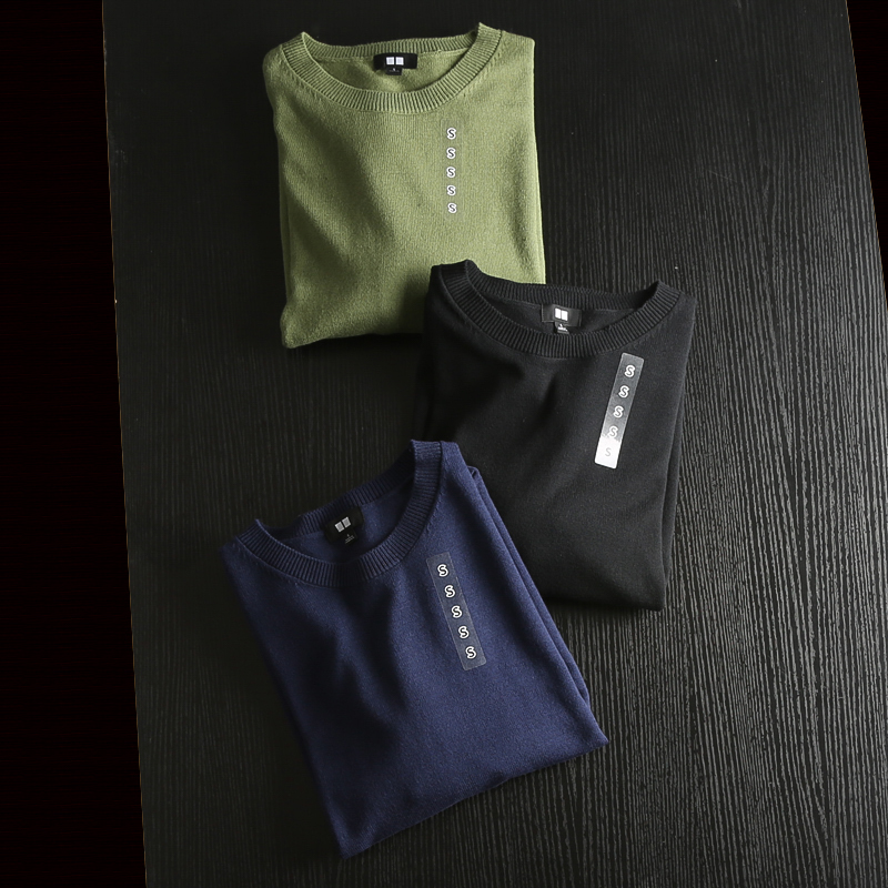 针织打底衫棉混纺圆领外贸