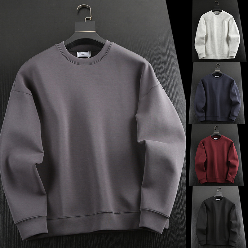 太空棉手感！走商场订单！秋冬加厚圆领套头宽松男女纯色百搭卫衣