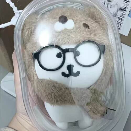 10cm娃娃外出包pvc透明遛娃包棉花娃娃高透展示包玩偶团子收纳包