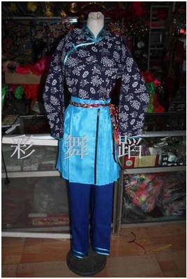 现代京剧样板戏沙家浜选段阿庆嫂服装采茶女服装村妇舞台表演服