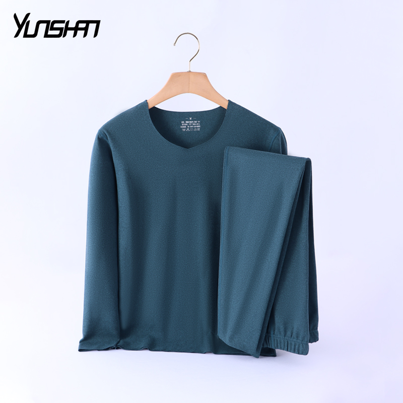 长袖男款简约德绒保暖内衣打底