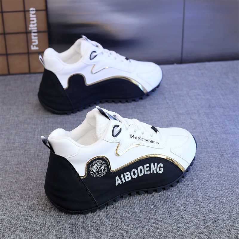 真皮皮蓬情侣款2024防臭老爹鞋