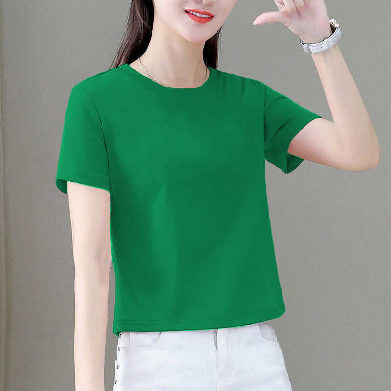 短袖短款薄款韩版纯棉女