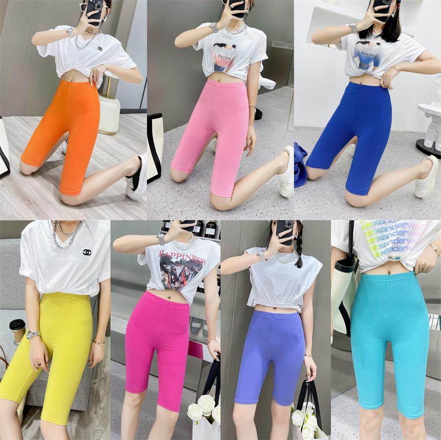 2023夏季糖果色五分安全裤骑行裤裤子女打底裤加长防狼裤百搭高腰