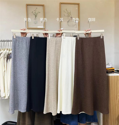 中长裙A字裙韩版A型半身裙时尚
