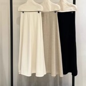 2024秋季 纯色羊绒无腰鱼尾裙半身裙中长裙潮流欧货质感显瘦宽松韩