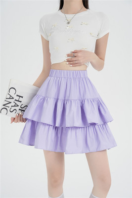 高腰2025新款半身裙a字短裙