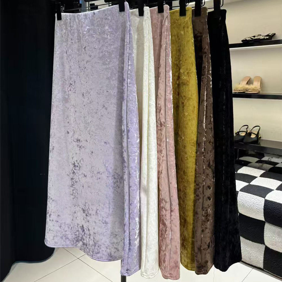 2025冬季加绒钻石绒鱼尾裙