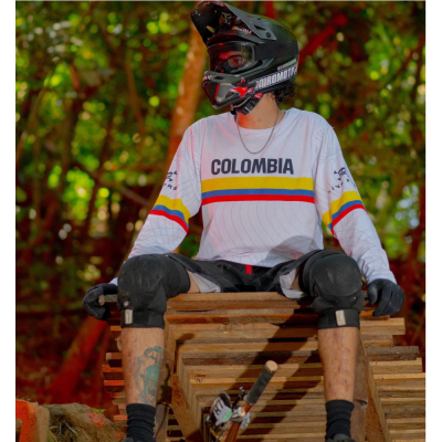 Colombia 越野赛MTB山地速降越野摩托骑行服长袖透气速干车队男女