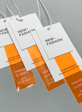 2025新款现货女装服装吊牌定做PVC挂牌防拆扣订做定制logo