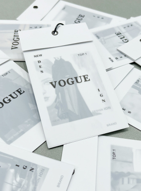 高档简约春夏季女装服装吊牌定做通用衣服商标挂牌订做logo定制