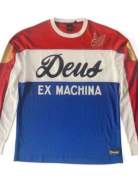 夏季复古北美风摩托车自行车骑行服运动越野长袖速干衣Deus定制