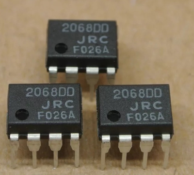 原装 NJM2068DD  DIP8  丝印2068DD  低噪声双路运算放大器