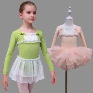 女秋冬长袖 芭蕾舞少儿练功体操服考级形体服连体舞蹈服儿童中国舞