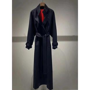 时尚 高端进口羊毛长款 气质风衣女外套 设计师高定新款 询价私信