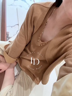 女装 外套两件套 低饱和度色系 设计背心 询价私信 纯色无袖 LD新品