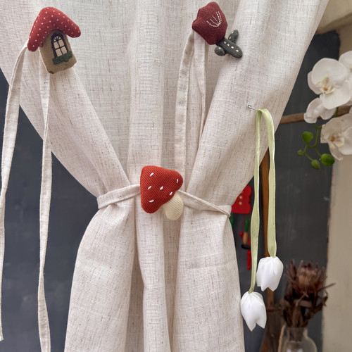 手工布艺装饰小帘子绑带窗帘绑带