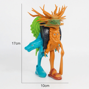 新款山海经玩具融合体怪兽大boss五帝王积木模型大号摆件男孩礼物