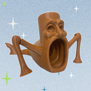 3D打印外国海怪木棍人的模型玩具摆件吞食海者大嘴巴深海迷航巨兽