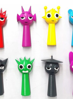 新款节奏盒子sprunki奥伦温达瑞迪布鲁德雷格架子鼓音乐手办玩具