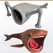 grand maya格兰玛雅海怪模型蓝色布鲁普食海者巨兽3D打印玩具摆件