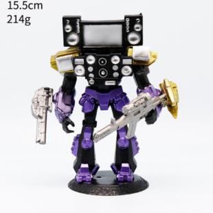 多元宇宙强进化版合体泰坦电视人监控对抗马桶人模型手办儿童玩具