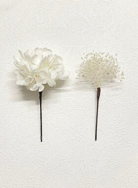 永生花发饰绣球永生花干花霞草满天星头饰发饰发簪田园风新娘造型