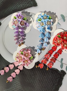 和服发夹布和风手工DIY