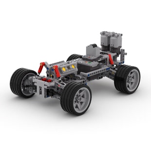 小小工程师国产积木电动遥控爬行车模型发动机MOC差速器齿轮玩具