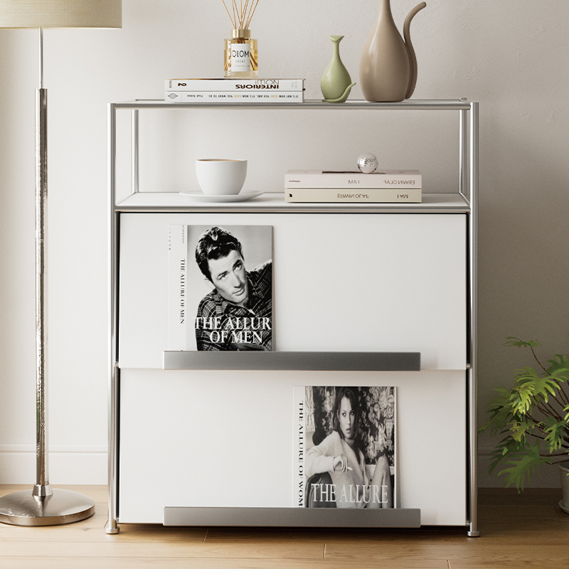 中古USM不锈钢卧室床头柜储物柜