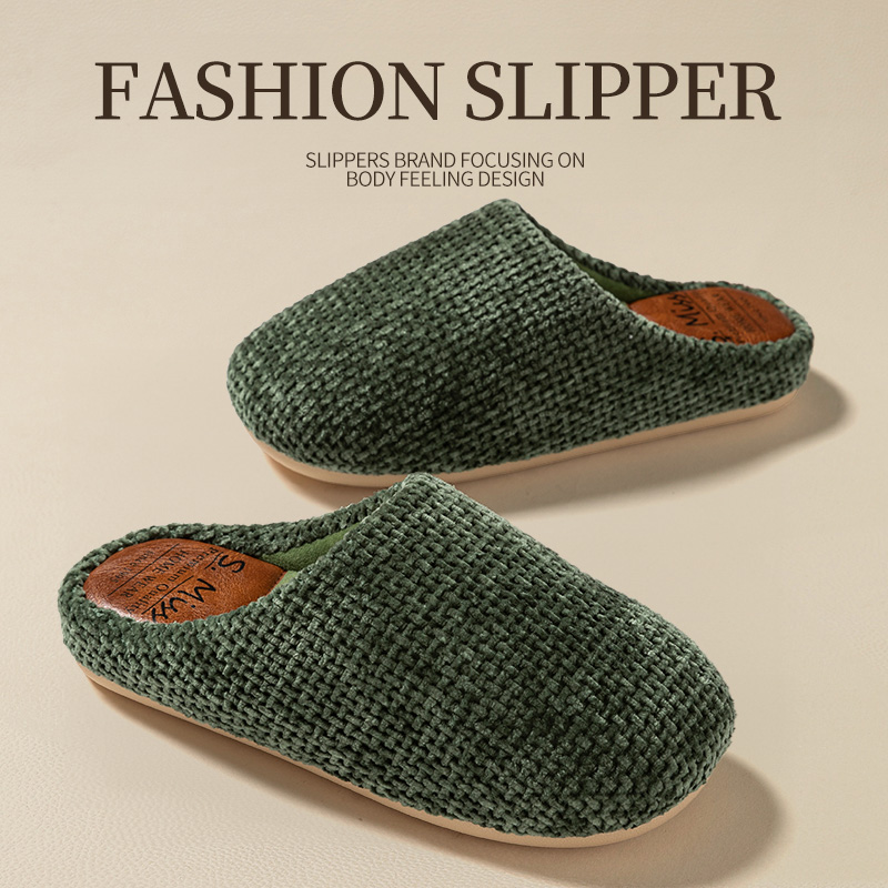 高端男士棉拖鞋2025新款冬季保暖居家室内防滑静音情侣毛毛拖鞋女