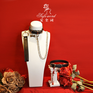 puppy小狗皮质项圈choker带可拉拽牵引绳小猫狗狗吊牌可定制刻字