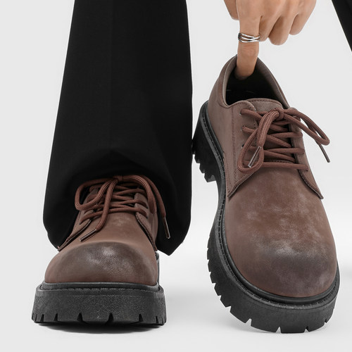 马丁靴男款潮牌小众美式复古皮鞋