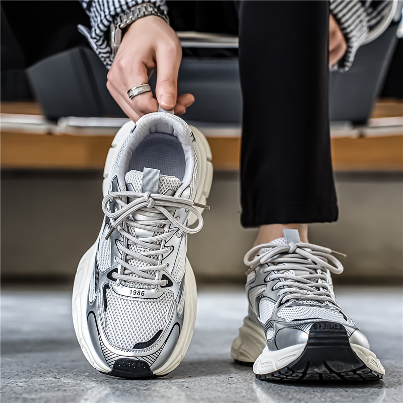 2025秋季新款老爹鞋男ins潮韩版百搭厚底增高运动鞋高级感小众鞋