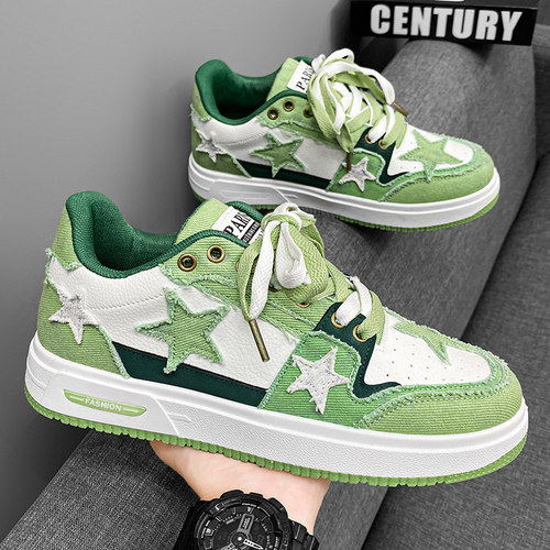 小众潮牌高级感星星潮鞋厚底增高