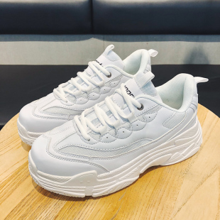 老爹鞋 网红小白潮鞋 男ins潮白色运动鞋 子2023新款 炸街增高鞋 春季