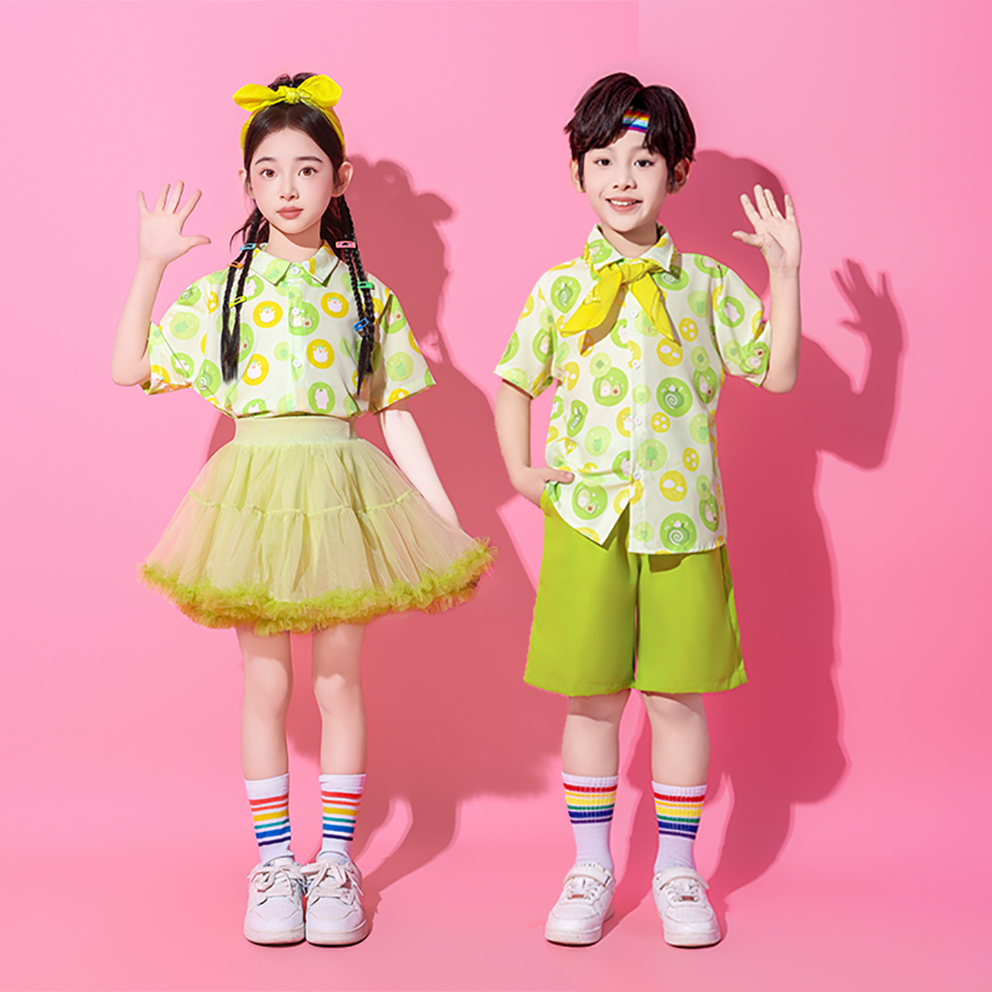 六一儿童演出服小学生合唱服朗诵毕业照幼儿园蓬蓬裙啦啦队表演服
