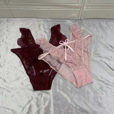 法式甜美网纱纯欲镂空系带纯欲风