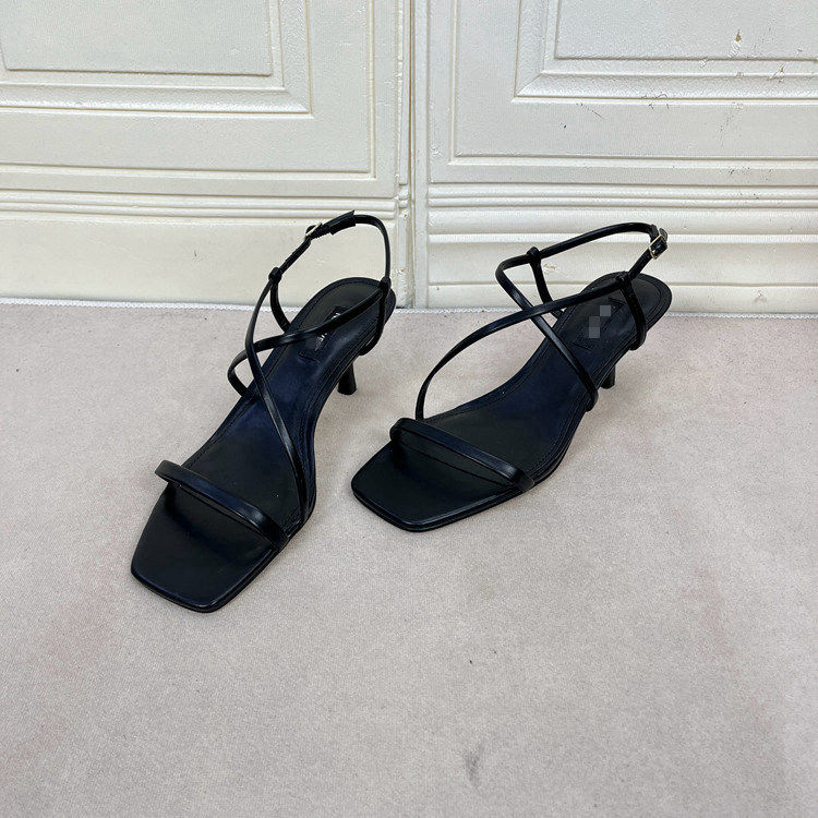 外贸原单女鞋新款方头细高跟时尚百搭细带洋气日常舒适仙女风凉鞋