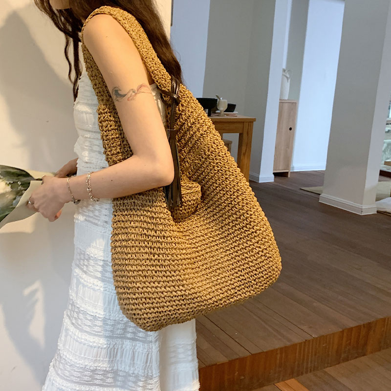 草编包大容量慵懒风通勤托特包