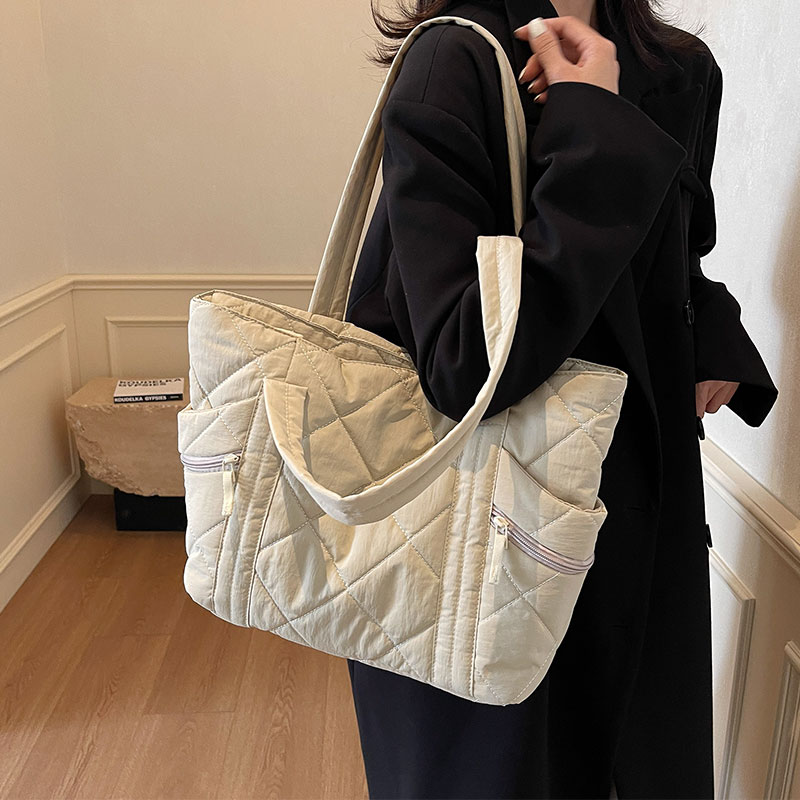 棉服包大容量通勤包上课托特包