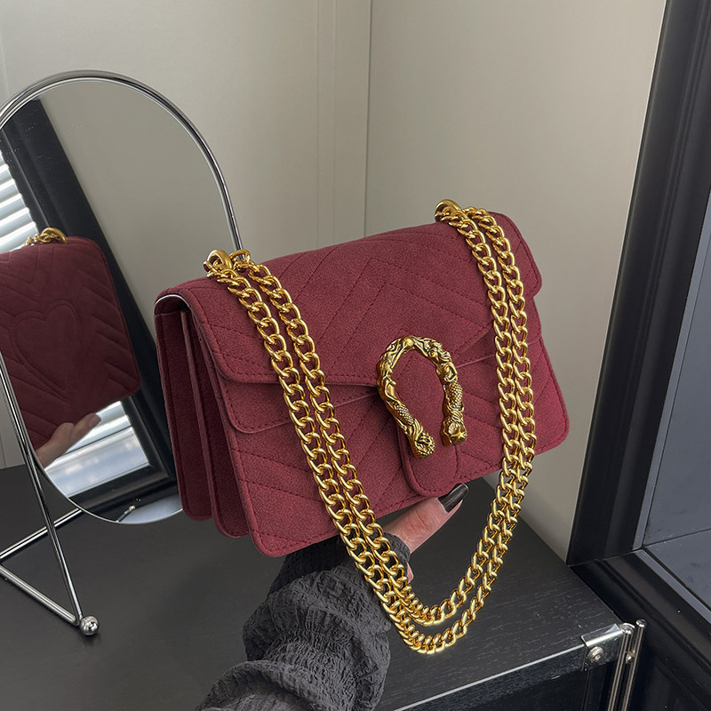 高级感红色结婚包包女2025新款菱格绣线链条包时尚百搭单肩斜挎包,箱包皮具/热销女包/男包,小方包,淘宝优惠券,粉丝福利购,淘宝优惠卷