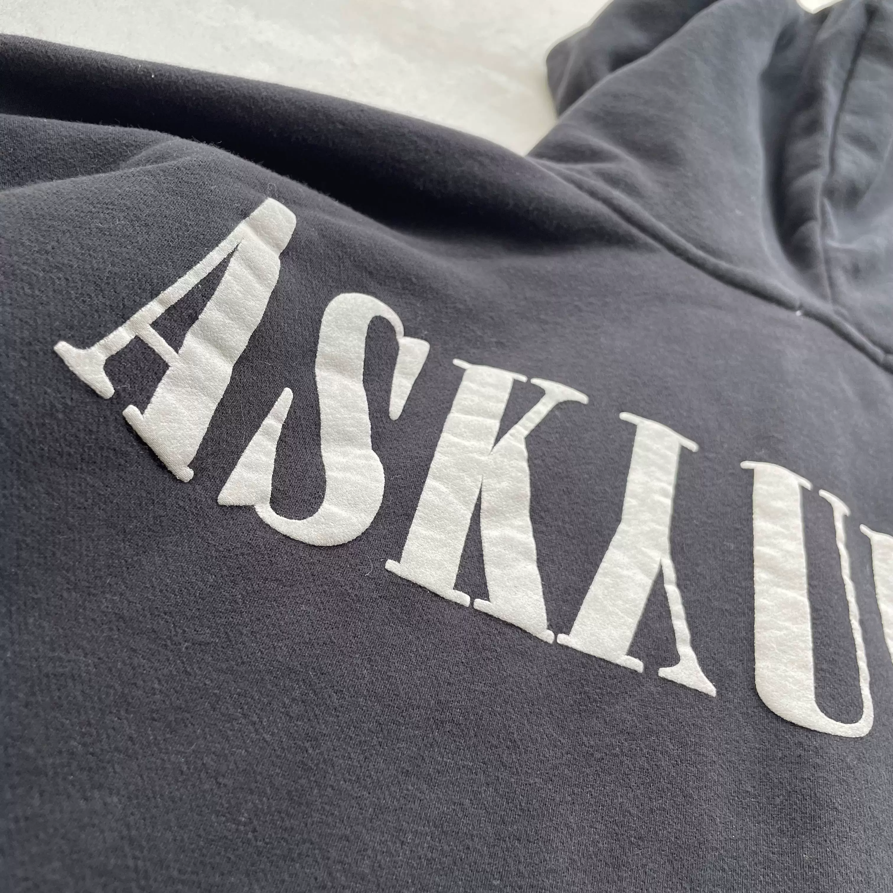 Askyurseell чёрная душа двойная молния стерео буквы, стирка высоким стритовым капюшоном толстовка куртка