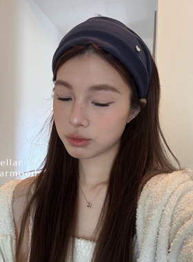 Bellar/larmood原创90s美式复古少女纯色加宽系列高颅顶发箍发带