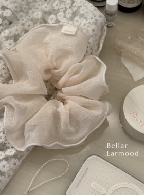 Bellar / larmood Daisy淡淡黄 法式少女纱纱空气感大号发圈