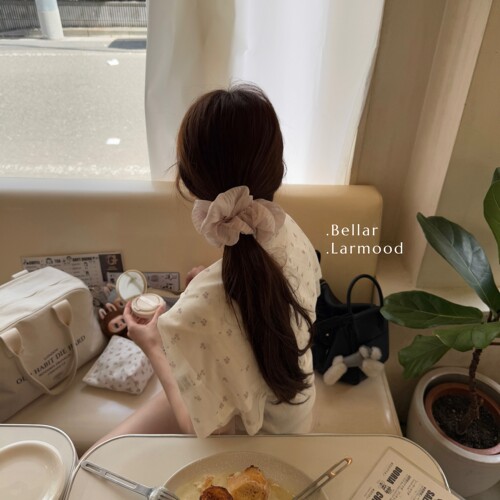 Bellar/larmood樱花淡粉软糯发圈